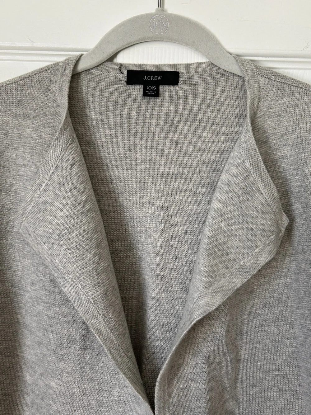 J. Crew Heather Gray Open-Front Long Cardigan
